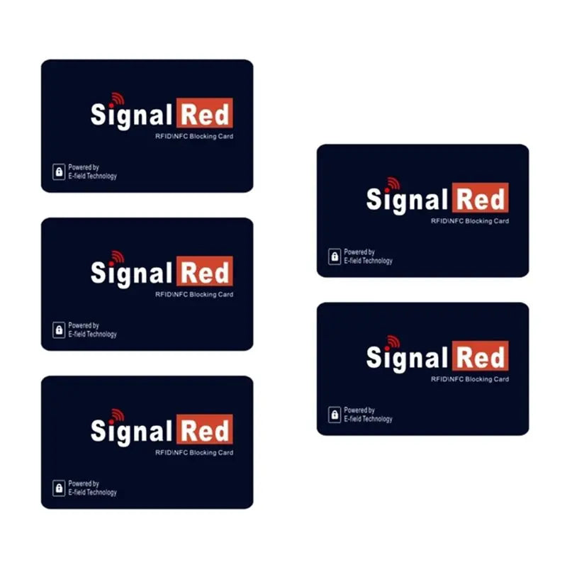 5-Pack RFID Blocking Cards – NFC Signal Blocker for Wallet RFID Blocking Card Babs Black