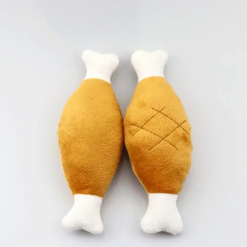 Dog Squeaky Plush Chicken Leg Toy for Dogs & Cats Squeaky Plush Dog Toy Babs