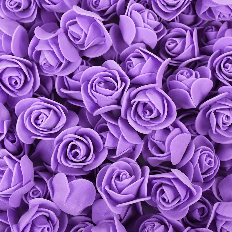 PE Foam Rose Heads 3cm Artificial Flowers for DIY & Wedding Decor Artificial Flower Heads Babs purple 200pcs