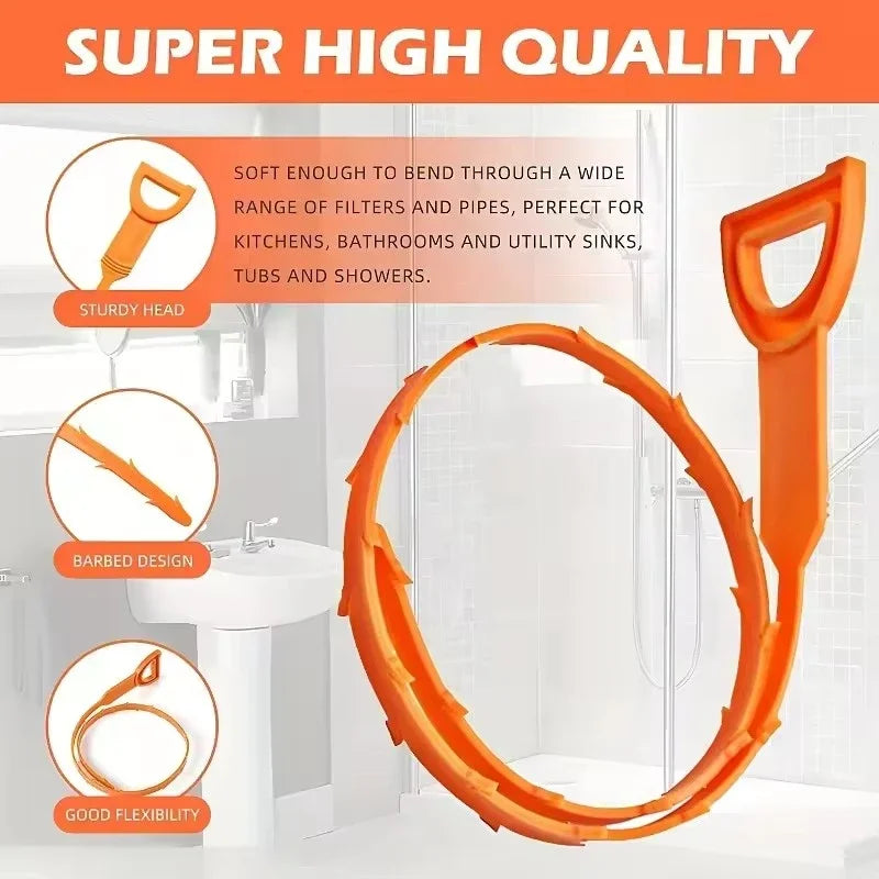 Drain Snake Hair Clog Remover – Sink & Shower Drain Tool Drain Cleaning Tool Babs