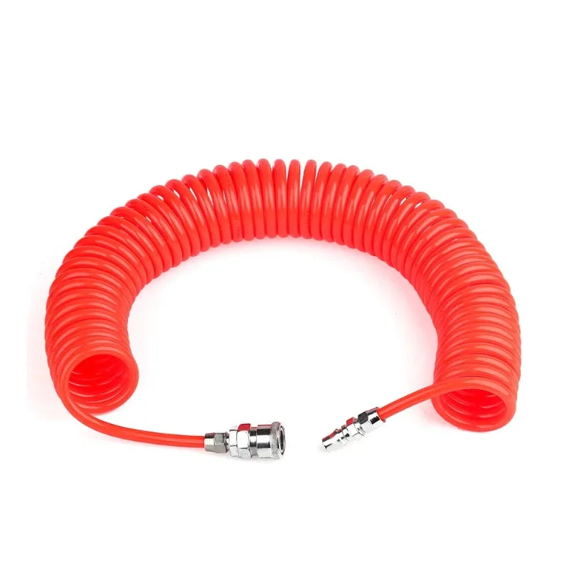 Spiral Pneumatic Air Compressor Hose – Coiled Flexible Pipe Pneumatic Air Hose Babs