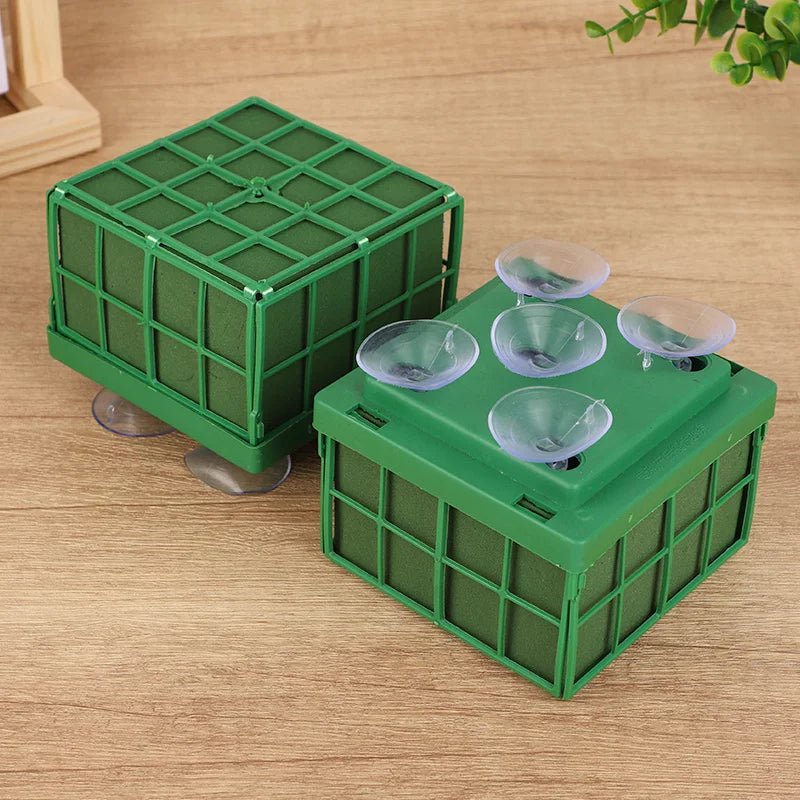 Square Flower Foam Blocks with Suction Cup – 1-4 Pcs Floral Foam Holder Babs