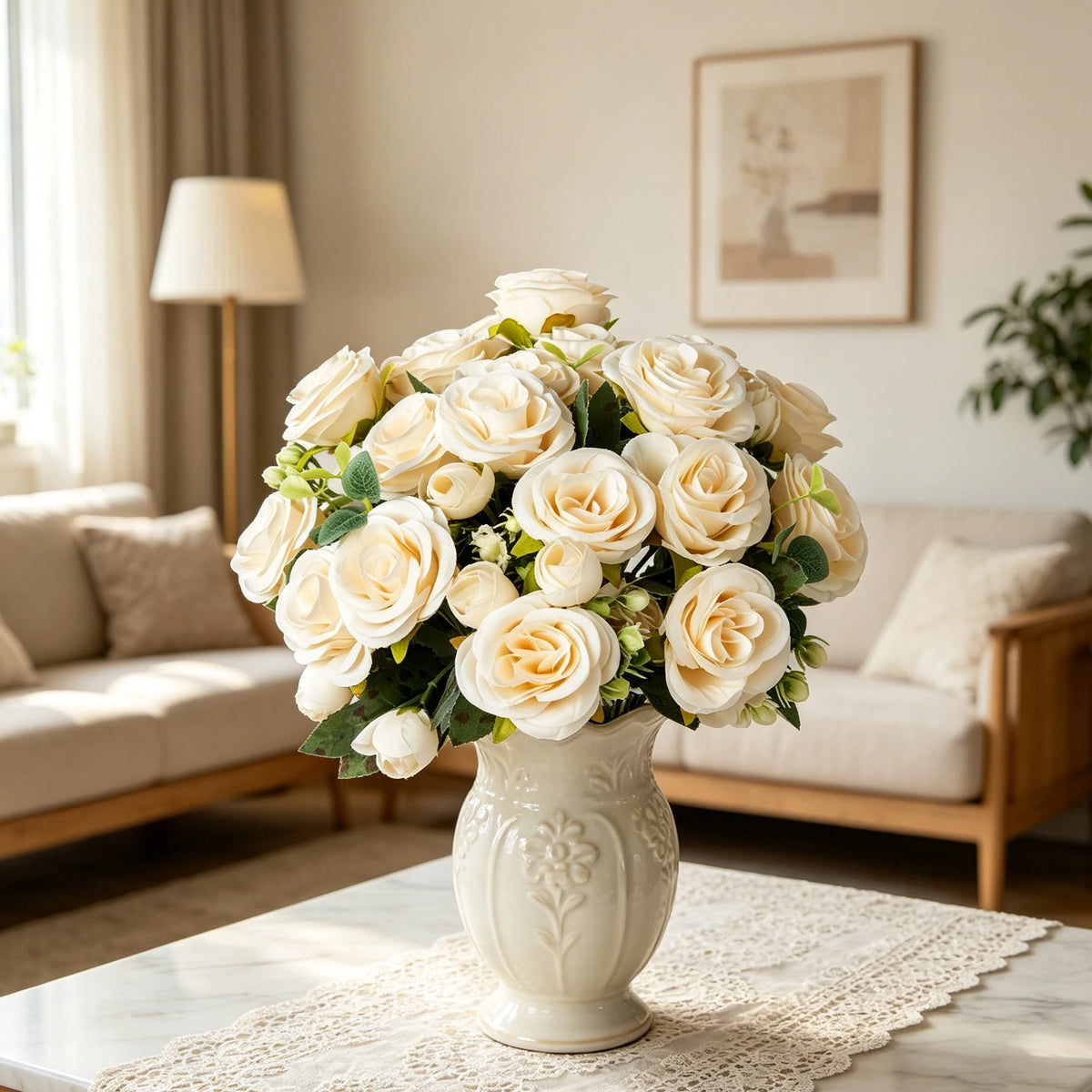 Artificial Silk Peony Bouquet for Wedding & Home Decor Artificial Flower Bouquet Babs