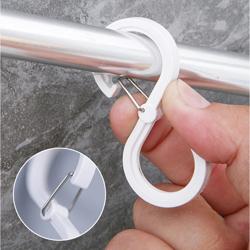 S-Shape Locking Hanger Hooks – 8 Pcs Home Organizer S-Shape Storage Hooks Babs