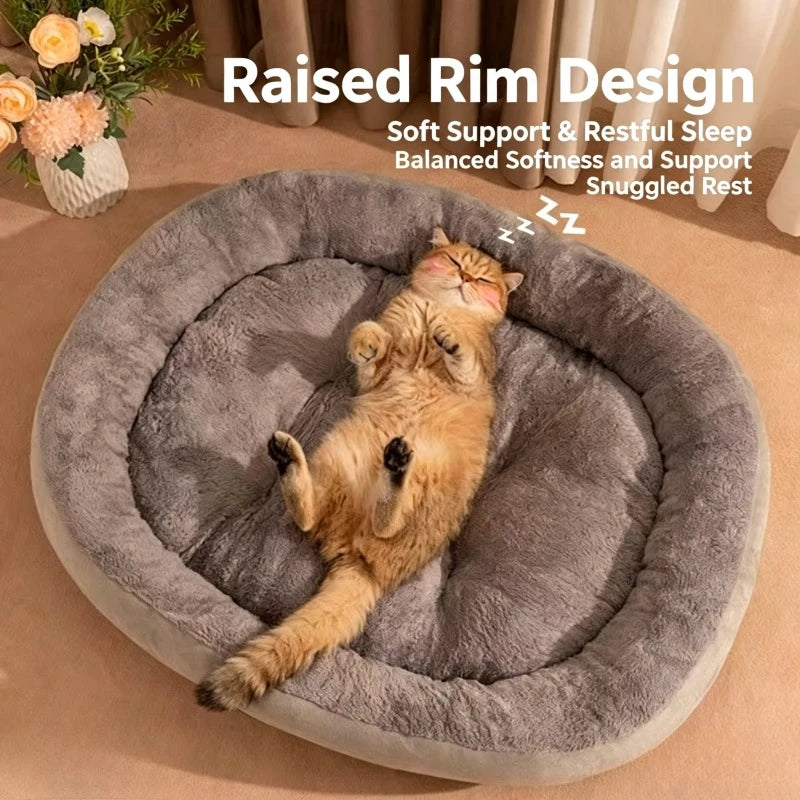 Oval Pet Bed – Four Season Dog & Cat Cushion Nest Pet Bed Babs