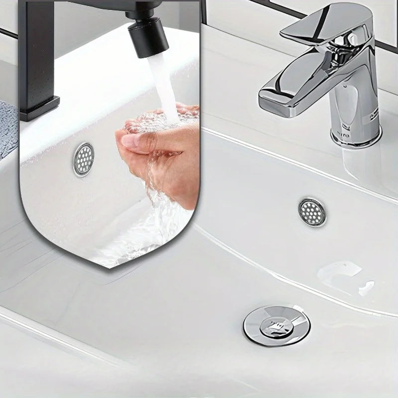 Brass Sink Overflow Cover Ring Set – 3pc Drain Cap Replacement Sink Drain Cover Babs
