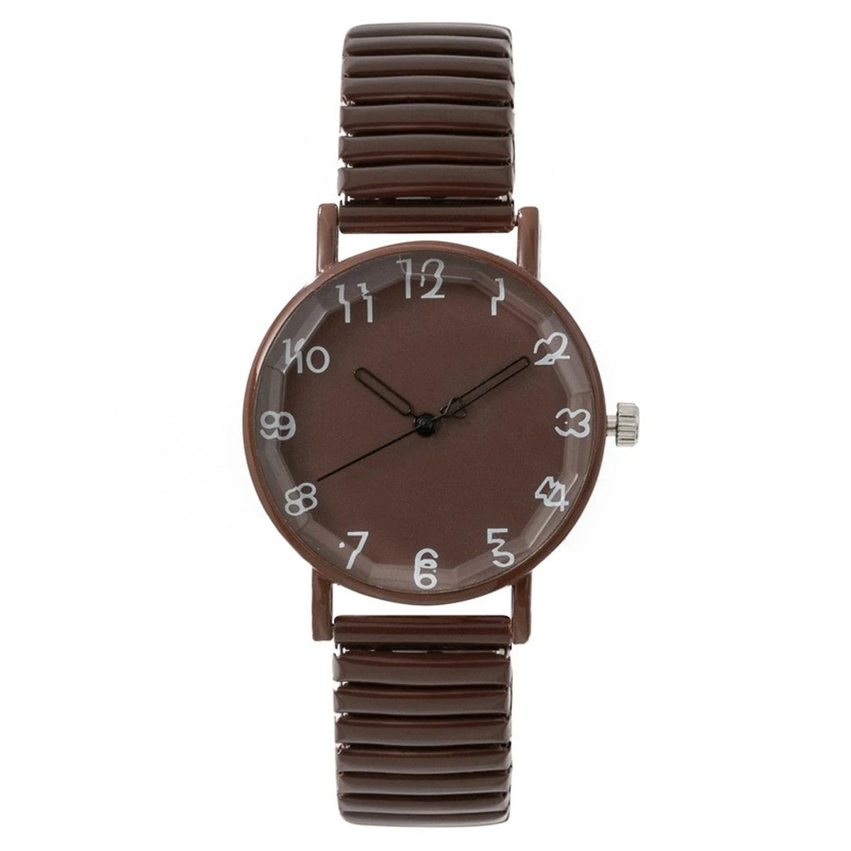 Women's Elastic Strap Quartz Watch – Vintage Fashion Wristwatch Women's Quartz Watch Babs Coffee