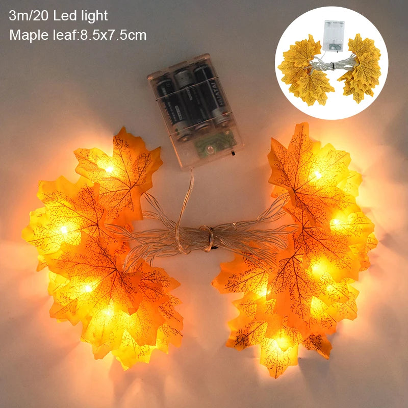 3M 20 LED Maple Leaf Fairy String Lights – Holiday Garland LED Fairy String Lights Babs 2