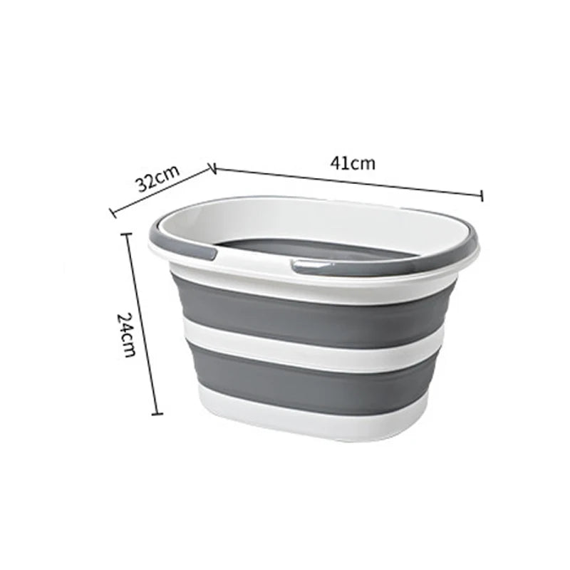 16L Collapsible Mop Bucket with Handles – Foldable Wash Basin Collapsible Mop Bucket Babs 16L