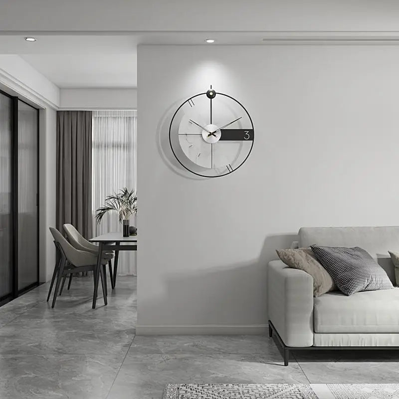 Modern Silent Wall Clock – Nordic Minimalist Metal, 63cm Silent Wall Clock Babs