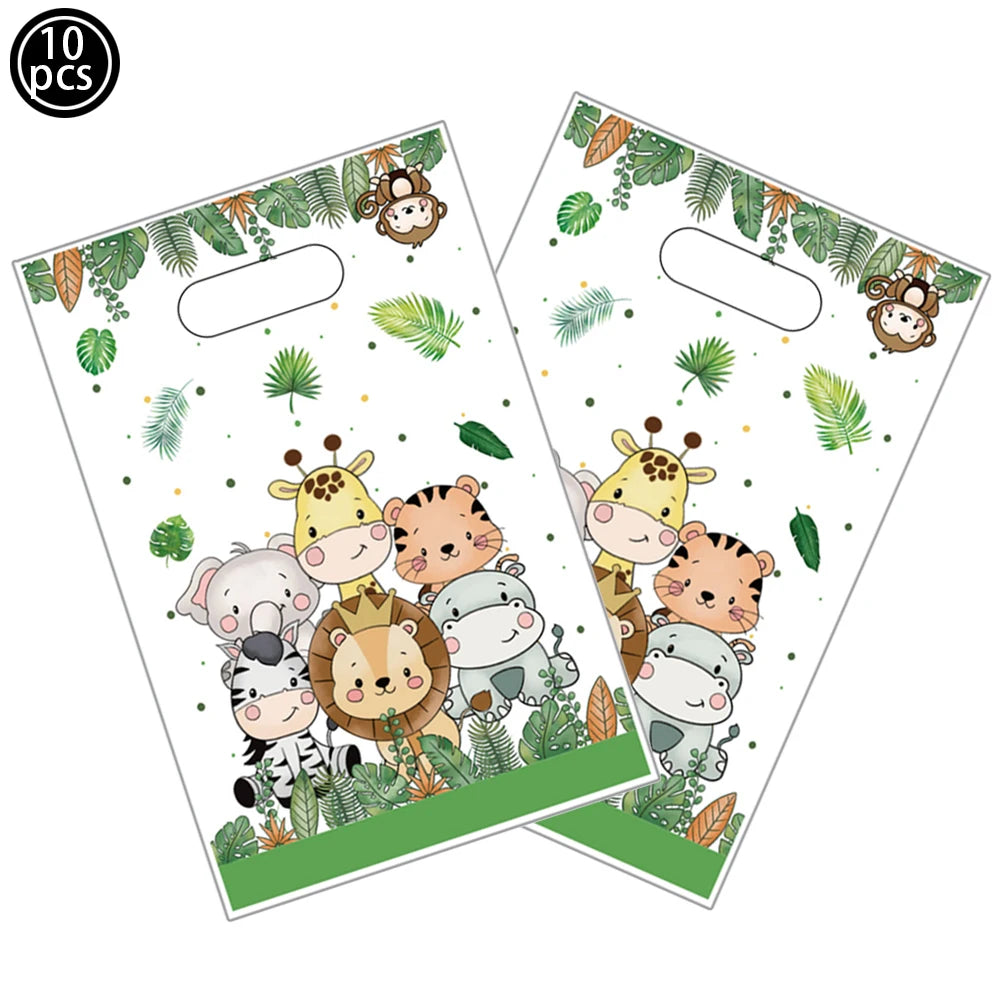 Jungle Safari Animal Party Supplies – Zoo Theme Birthday Decor Party Supplies Set Babs bags