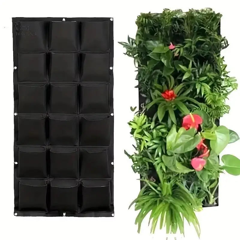 Vertical Wall Hanging Felt Planter Pockets – Succulent Grow Bag Vertical Pocket Planter Babs