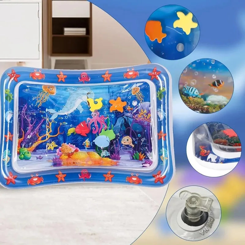 Inflatable Water Play Mat for Cats, Dogs & Babies | PVC Sensory Pet Water Play Mat Babs