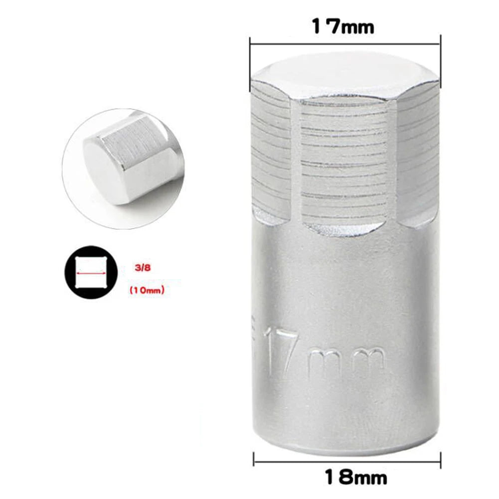 Oil Sump Drain Socket Wrench 3/8 Drive – H17 S8 S10 Metric Socket Wrench Babs H17