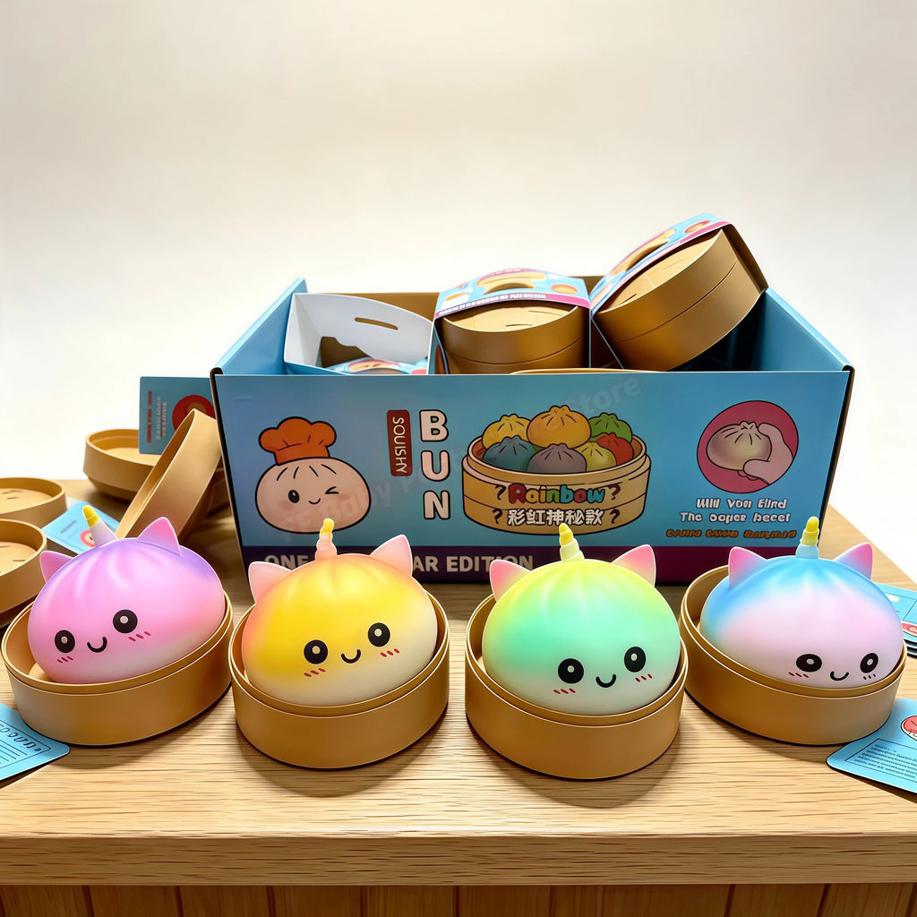 BaoZi Dumpling Squishy Squeeze Fidget Toy – Novelty Desk Gift Squishy Fidget Toy Babs
