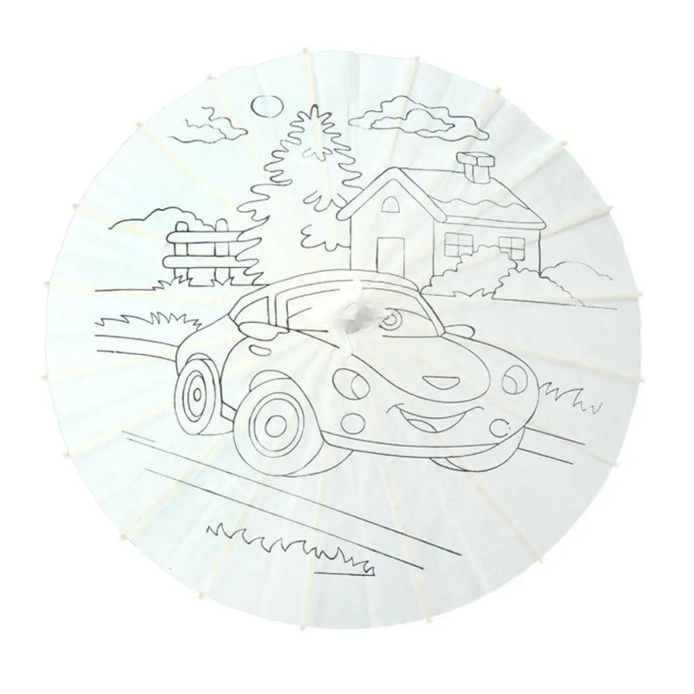 Handmade Paper Umbrella – Baby Shower & Photography Prop Paper Umbrella Prop Babs 40CM-Car