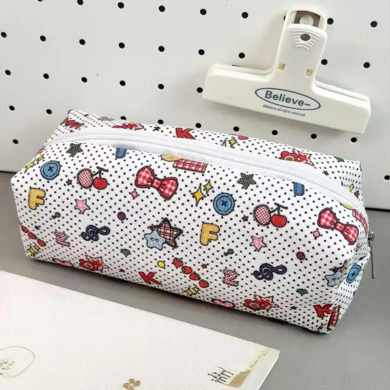 Graffiti Canvas Pencil Case – Large Capacity Stationery Pouch Canvas Pencil Case Babs