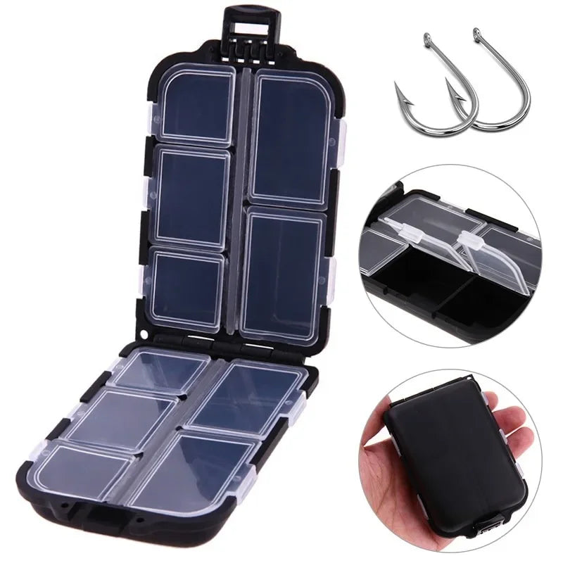 10-Compartment Fishing Tackle Box – Transparent Plastic Organizer Fishing Tackle Box Babs