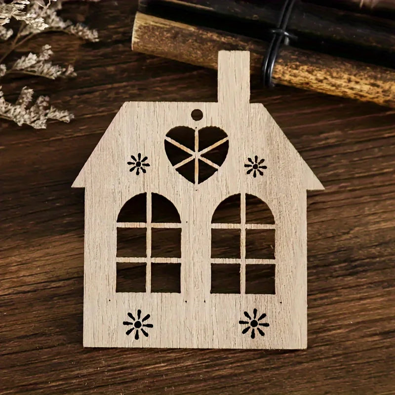 Wooden Cutout Heart & House Shapes – DIY Craft Painting Set Wood Craft Blanks Babs