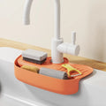Silicone Sink Drain Rack & Faucet Splash Guard Storage Caddy Sink Drain Caddy Babs 1PC