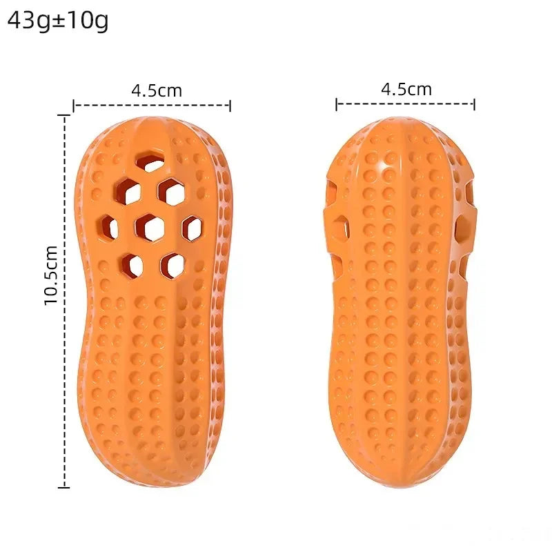 TPR Peanut Dog Chew Toy – Squeaky & Bite-Resistant Dog Chew Toy Babs