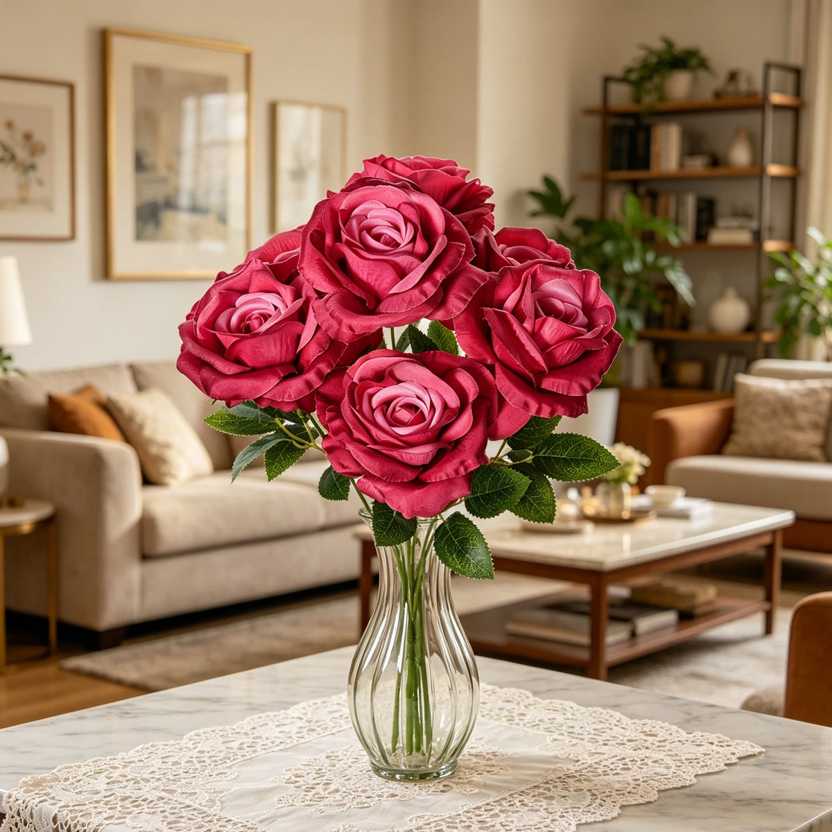 Artificial Silk Rose Bouquet – Wedding & Home Décor Gift Artificial Flower Bouquet Babs