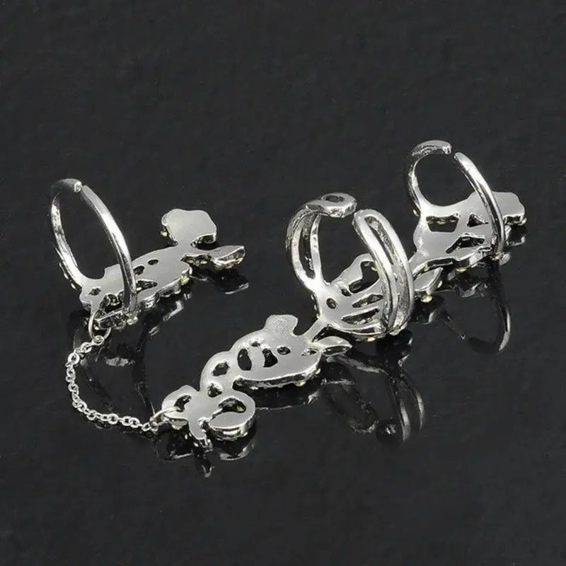 Crystal Stackable Knuckle Ring Set – Women's Fashion Jewelry Fashion Ring Babs