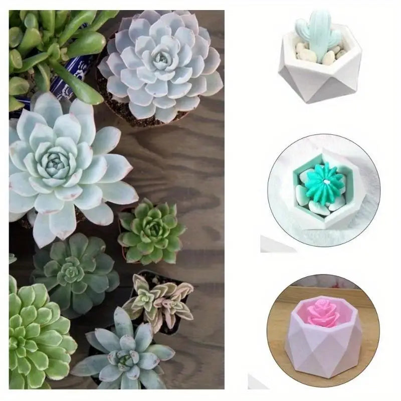 3D Succulent Silicone Mold – Resin, Cement, Candle & Soap Silicone Craft Mold Babs