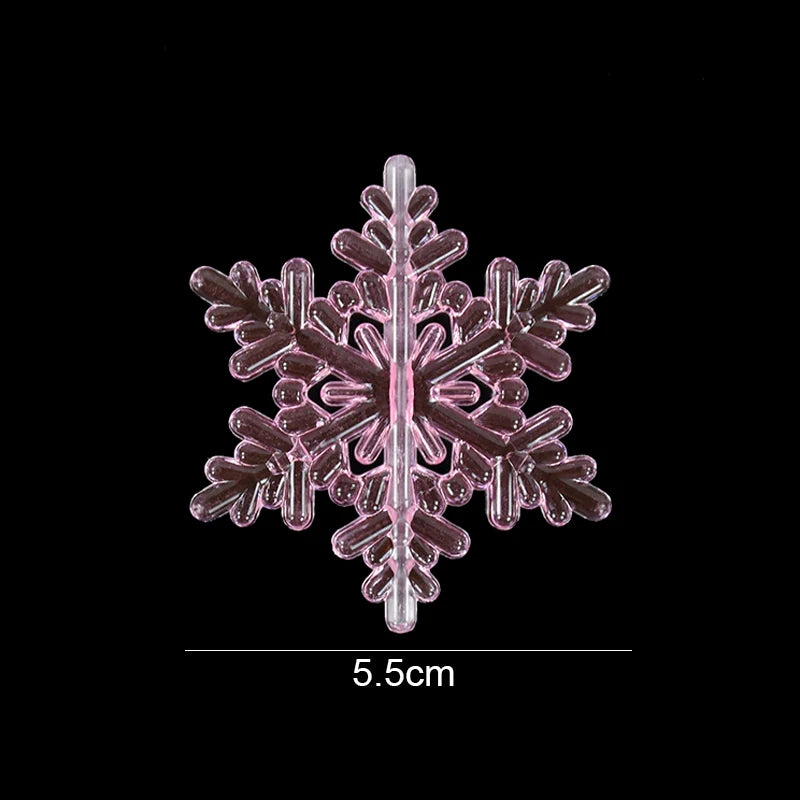 10Pcs Acrylic Snowflake Christmas Ornaments – Tree Pendants Christmas Ornaments Babs B05 (1)