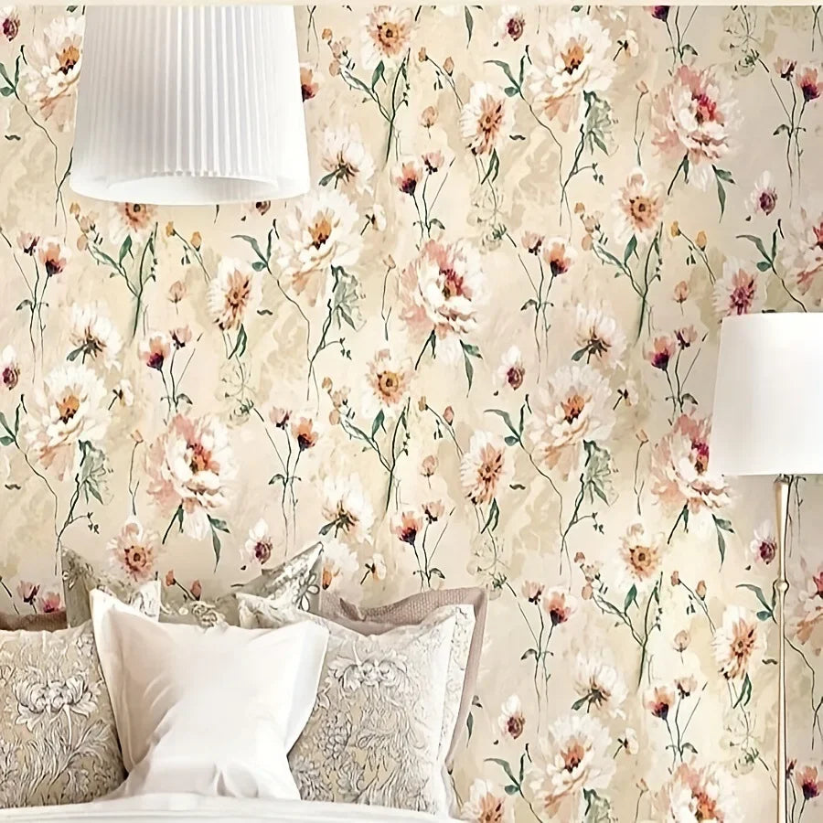 Rural Floral Peel & Stick Wallpaper – Waterproof PVC Wall Sticker Peel & Stick Wallpaper Babs