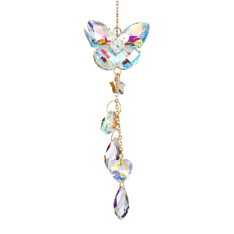 Crystal Butterfly Dragonfly Wind Chime Sun Catcher Pendant Crystal Wind Chime Babs