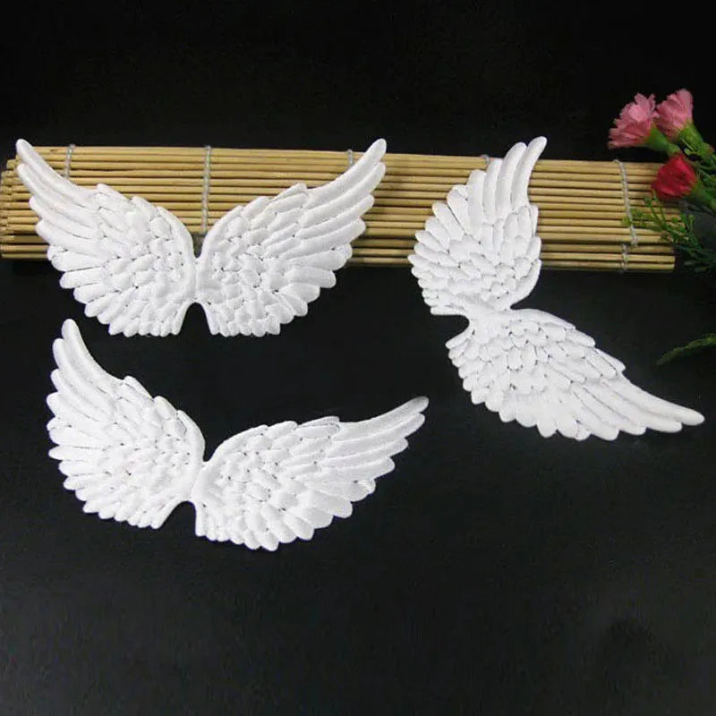 13cm Angel Fairy Wing Patches – DIY Costume & Party Ornament Fabric Applique Patch Babs