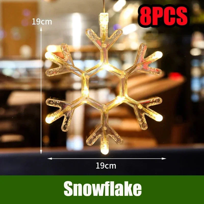LED Christmas String Lights – Santa Claus Window Suction Cup