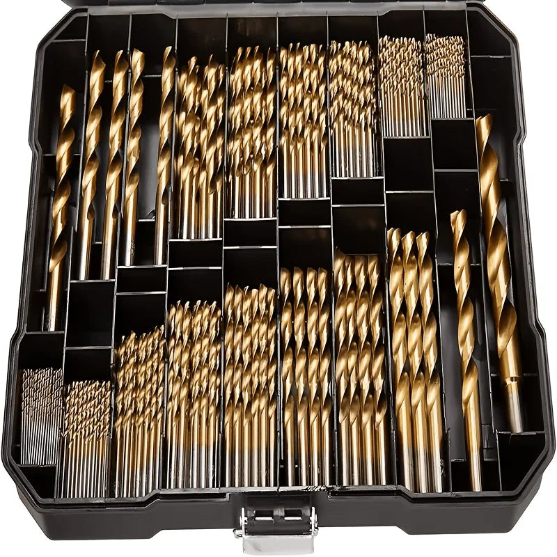 50PCS Titanium Twist Drill Bits 1mm–3mm | Wood & Metal DIY Twist Drill Bit Set Babs