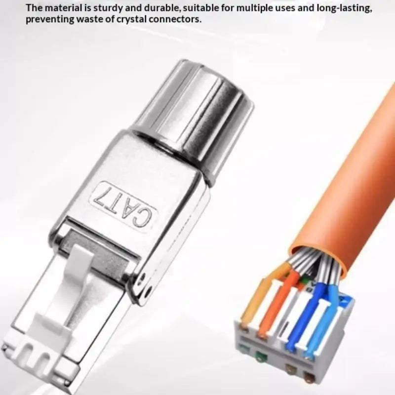 Tool-Free RJ45 Shielded Connector Zinc Alloy CAT5E Ethernet Network Connector Babs