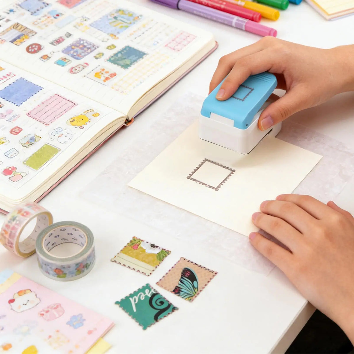Square Postage Stamp Hole Punch for Scrapbooking & Cards Craft Hole Punch Babs