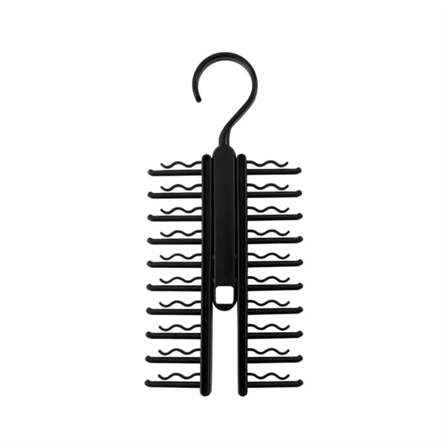 U-Shape Tie Scarf & Belt Organizer Rack | Multi-Use Holder Tie & Scarf Organizer Babs black