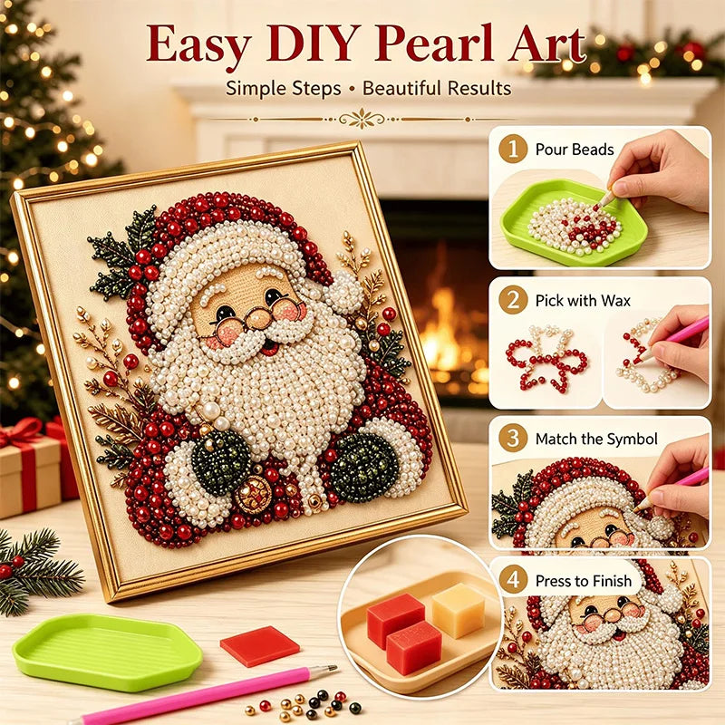 Christmas Diamond Painting Kit with Frame – DIY Pearl Bead Art Diamond Painting Kit Babs