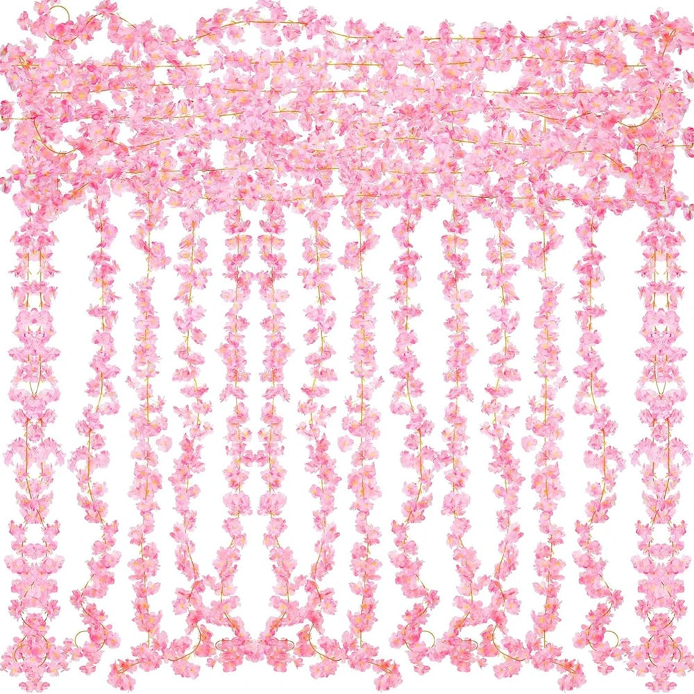 180CM Artificial Sakura Silk Flower Vine for Wedding & Décor Artificial Flower Vine Babs PINK 1pc