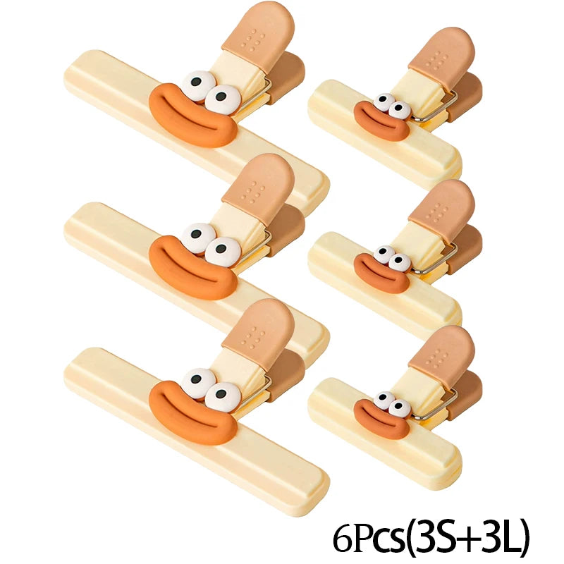 Creative Food Sealing Clips – Moisture-Proof Bag Clips Food Sealing Clips Babs 6Pcs