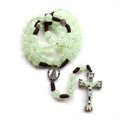 Luminous Rosary Bead Necklace – Glow in Dark Cross Pendant Rosary Bead Necklace Babs 1pc