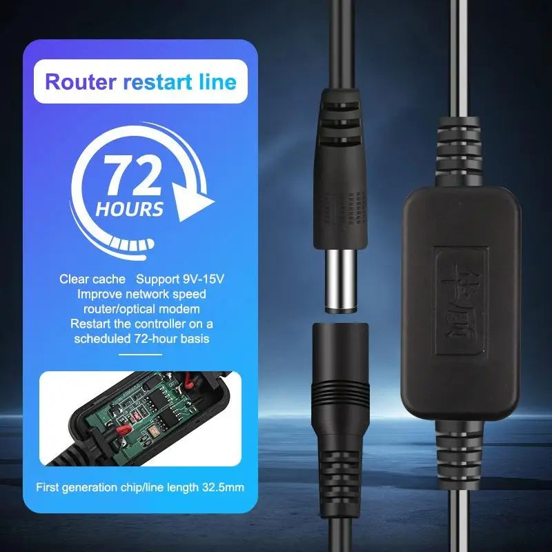 Auto Restart Power Cable for Router & Modem – 24/72Hr Cycle Router Restart Cable Babs A6