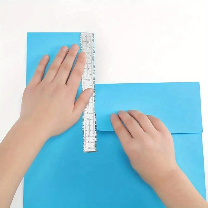 3-Piece Metal Irregular Edge Rulers for Scrapbooking & Crafts Craft Ruler Set Babs
