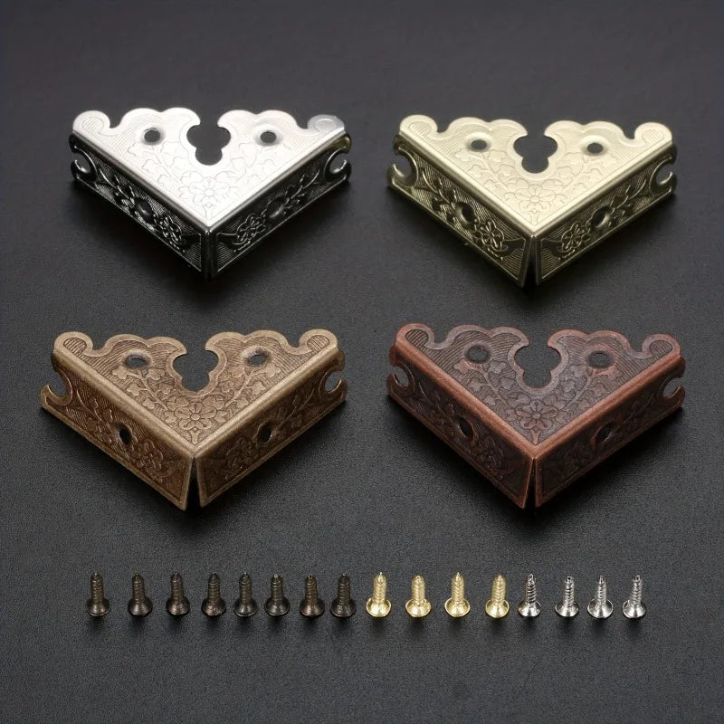 34mm Iron Corner Guards for Wooden & Gift Boxes – 4-Sided Box Corner Protectors Babs