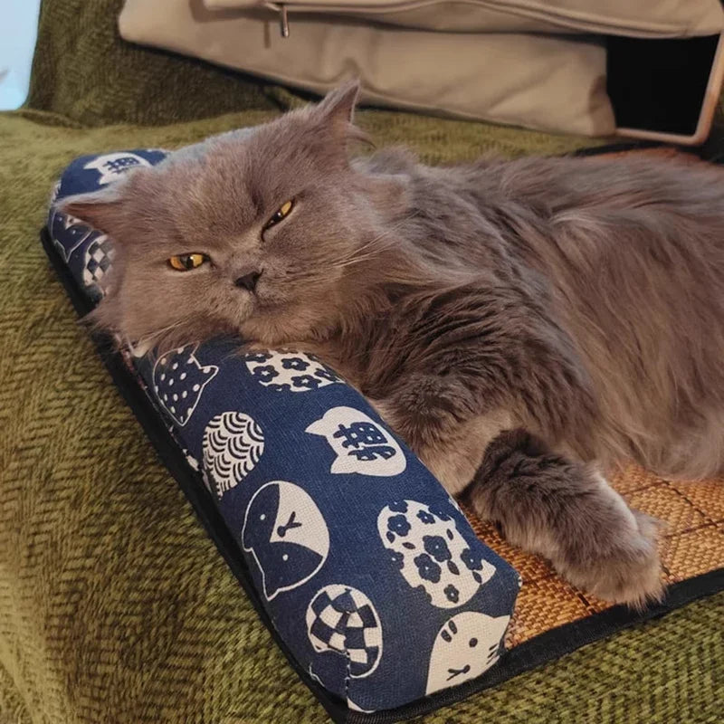 Pet Self-Cooling Rattan Mat for Cats & Dogs – Summer Bed Pet Cooling Mat Babs