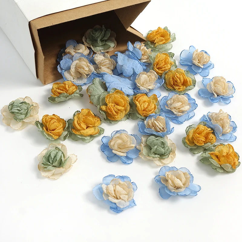 Chiffon Artificial Rose Flower Heads – Wedding & Party Decor Artificial Flower Heads Babs