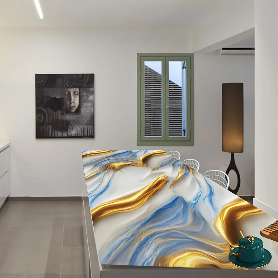 Foil Marble Contact Paper Self-Adhesive Waterproof Wall Sticker Peel & Stick Wallpaper Babs