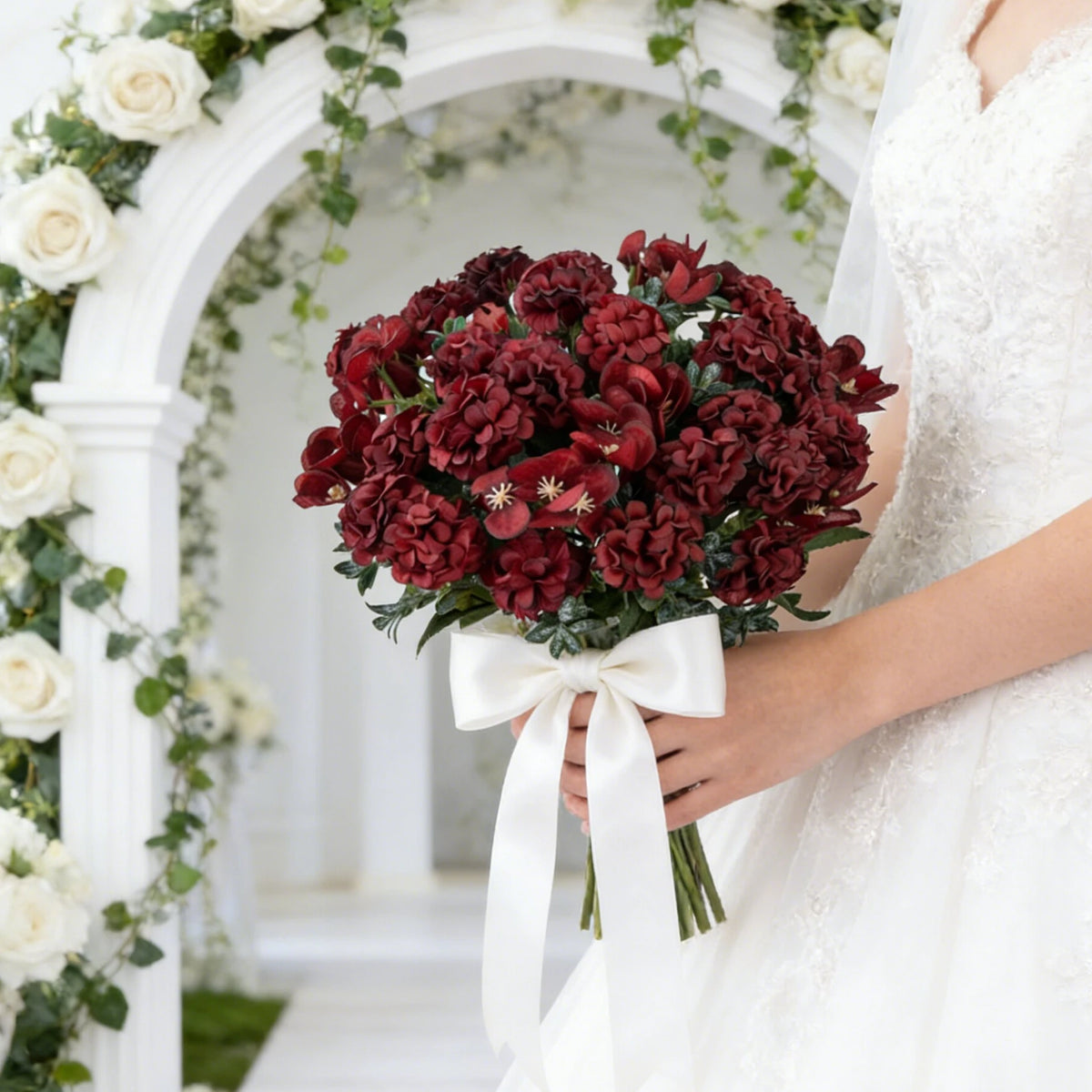 Artificial Silk Hydrangea Bouquet – Wedding & Home Décor Artificial Flower Bouquet Babs