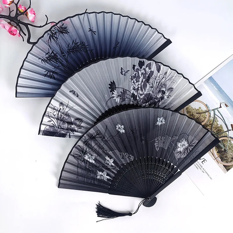 Bamboo Lace Folding Hand Fan – Women's Dance & Party Fan Folding Hand Fan Babs