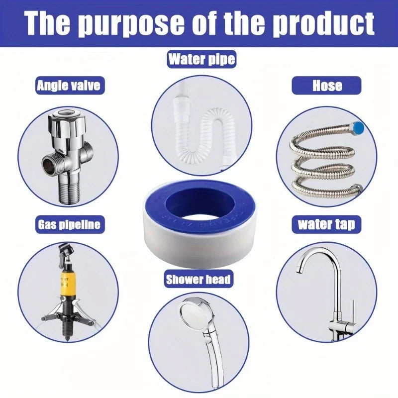 PTFE Pipe Thread Seal Tape – White Oil-Free Plumbing Tape Pipe Thread Seal Tape Babs